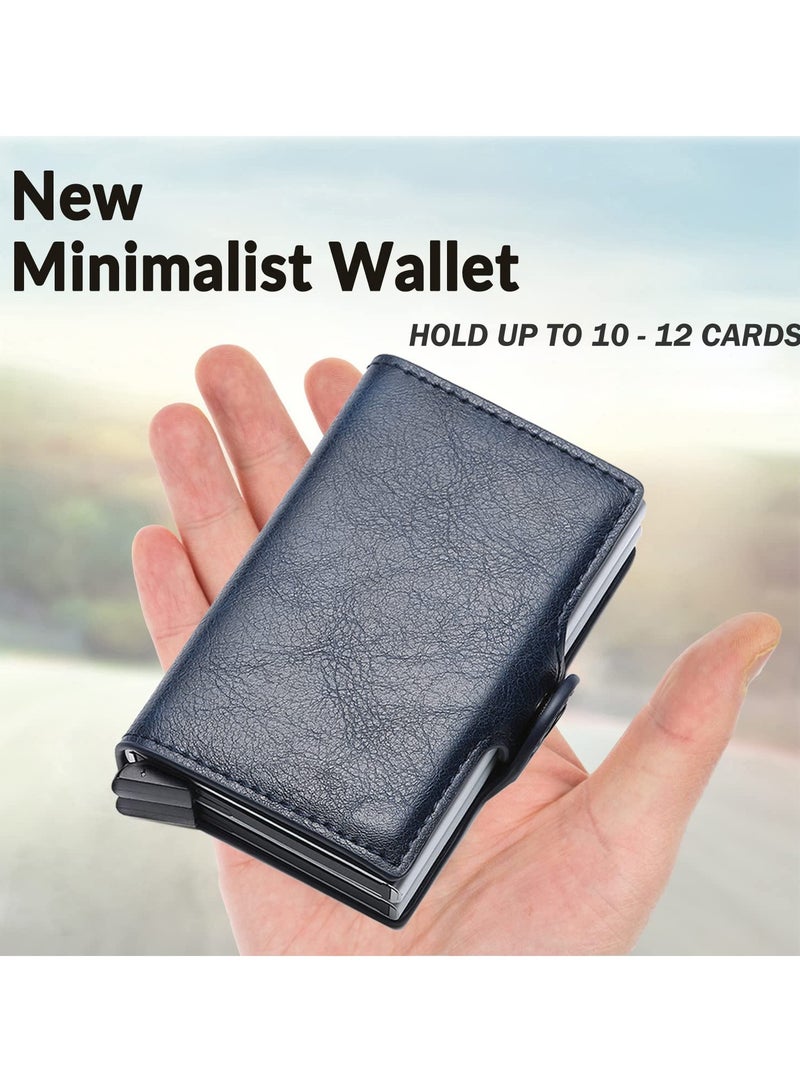 KASTWAVE Card Holder, Men Credit Card Holder, Slim Card Case Front Pocket Anti-theft-RFID Auto Pop up Travel Thin Wallets for Men - Image 3