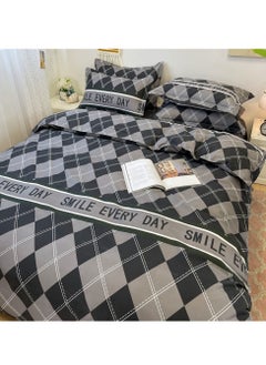 Sharpdo Four-piece bedding set microfiber soft quilt set with 1 quilt cover, 1 flat sheet and 2 pillowcases 2.2m bed（220*240cm）  - Image 1