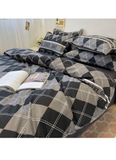 Sharpdo Four-piece bedding set microfiber soft quilt set with 1 quilt cover, 1 flat sheet and 2 pillowcases 2.2m bed（220*240cm）  - Image 3