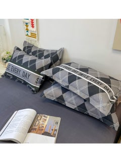 Sharpdo Four-piece bedding set microfiber soft quilt set with 1 quilt cover, 1 flat sheet and 2 pillowcases 2.2m bed（220*240cm）  - Image 5