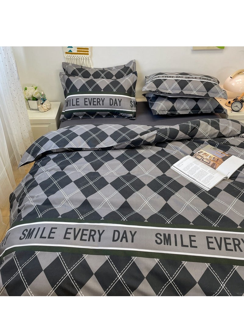 Sharpdo - Four-piece bedding set microfiber soft quilt set with 1 quilt cover, 1 flat sheet and 2 pillowcases 2.2m bed（220*240cm） - Image 1