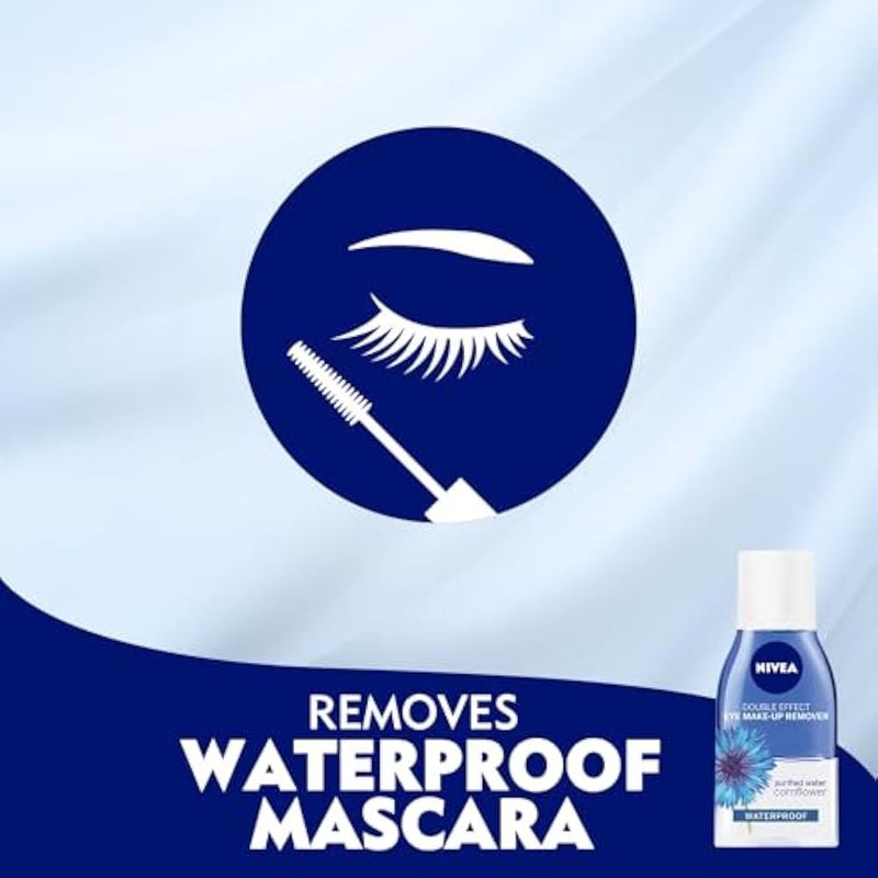 NIVEA Eye Makeup Remover, Double Effect Sensitive Lashes Protection, 125ml - Image 4