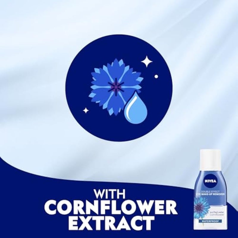 NIVEA Eye Makeup Remover, Double Effect Sensitive Lashes Protection, 125ml - Image 3