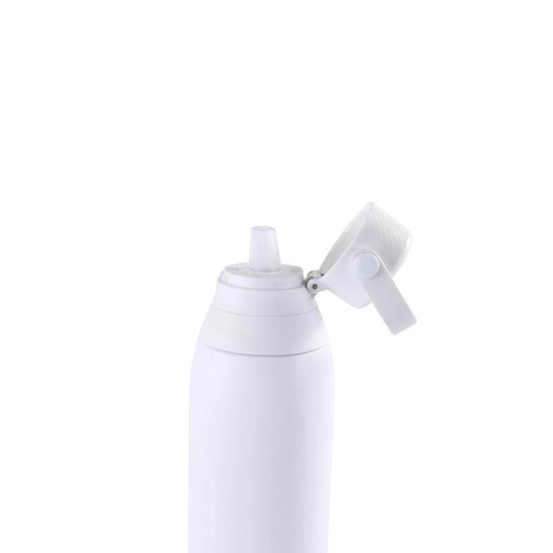 Hans Larsen EVORA 750ml Vacuum Insulated Stainless Steel Water Bottle, Double Wall, Lockable Lid & Sip Straw, 12 Hrs Cold / 8 Hrs Hot, Leak-Proof Sports Bottle with Carry Loop - White - Image 2