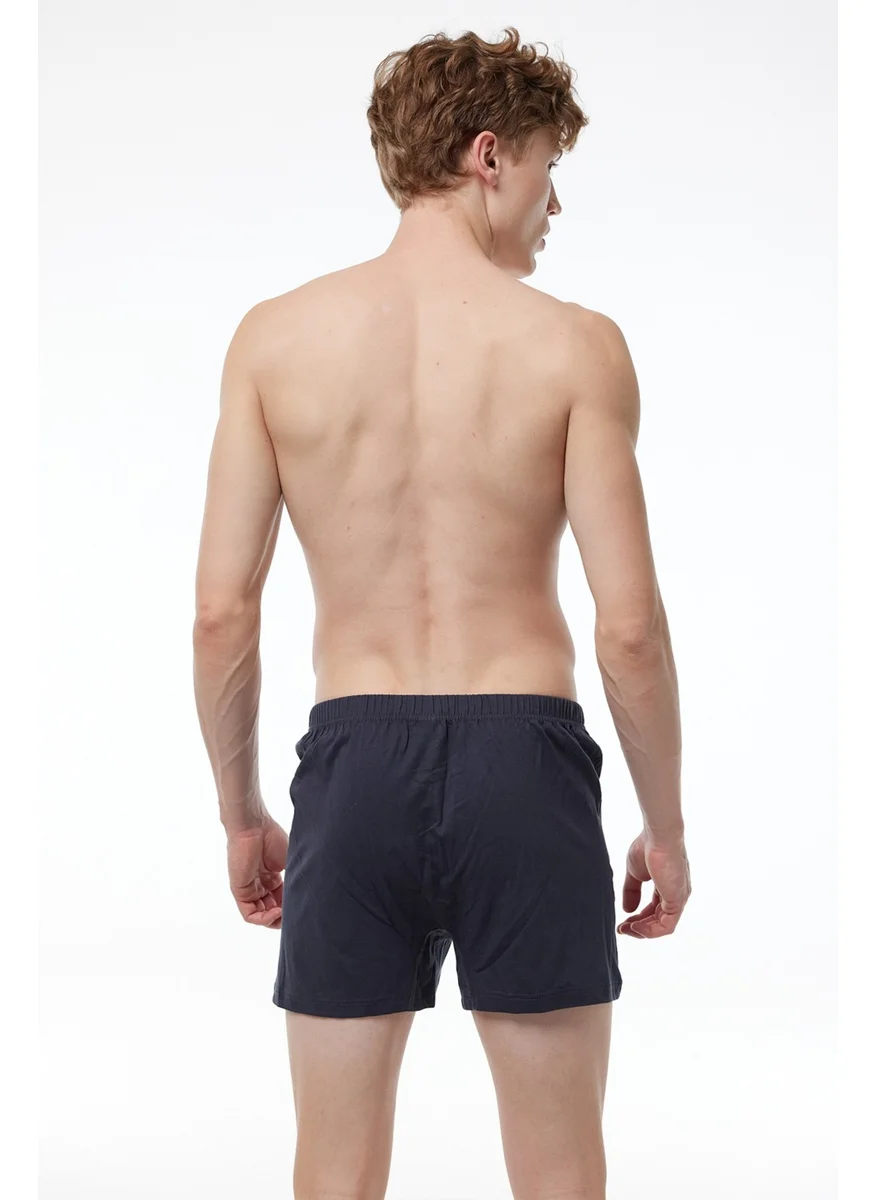 مالابادي Men's Black Gray Smoke 3 Piece Wide Mold 100% Cotton Boxer 3M90024