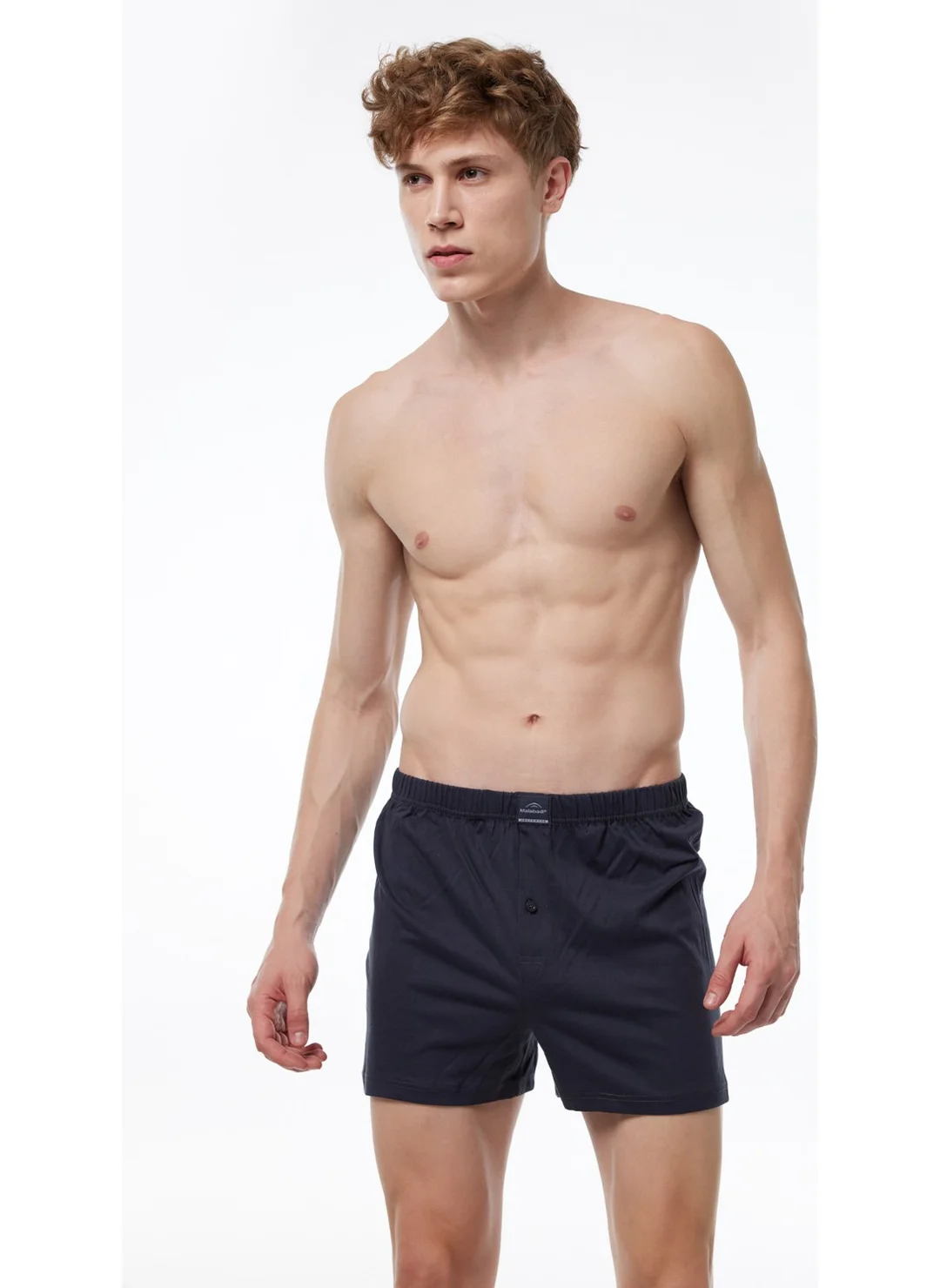 مالابادي Men's Black Gray Smoke 3 Piece Wide Mold 100% Cotton Boxer 3M90024