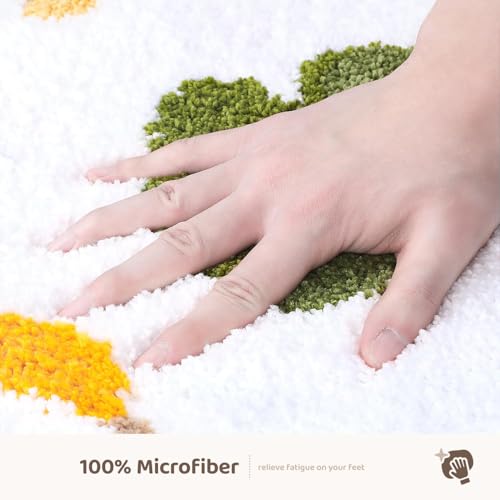 Molesun Microfiber Goose Bath Rug, Non Slip Absorbent Bathroom Rugs with TPR Backing, Ultra Soft Bath Room Floor Mat Kitchen Restroom Living Room Carpet, 18" x 26" - Image 5
