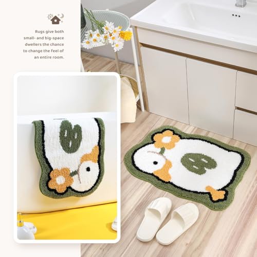Molesun Microfiber Goose Bath Rug, Non Slip Absorbent Bathroom Rugs with TPR Backing, Ultra Soft Bath Room Floor Mat Kitchen Restroom Living Room Carpet, 18" x 26" - Image 3