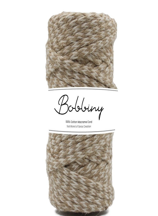 Bobbiny Natural Round Braided Jute Twine Rope Linen Twine Rustic String Cord Rope Party Wedding Gift Wrapping Cords Thread and Other Projects | White Mix | 4mm, 10 Meters - Image 1