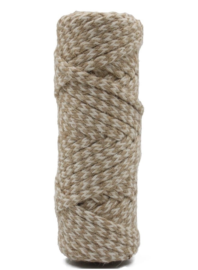 Bobbiny Natural Round Braided Jute Twine Rope Linen Twine Rustic String Cord Rope Party Wedding Gift Wrapping Cords Thread and Other Projects | White Mix | 4mm, 10 Meters - Image 2