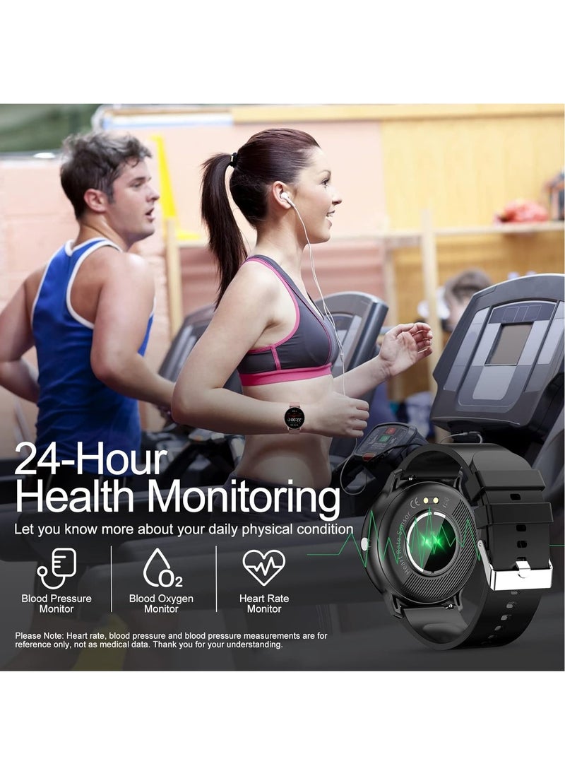 ساعة ZL02D الذكية ، 1.28 بوصة تلمس الشاشة تعقب مع تذكير الرسائل ، أوكسجين الدم ، ومراقبة معدل ضربات القلب ، وتحليل النوم ، وأساليب الرياضة لنظام Android iOS - Image 5