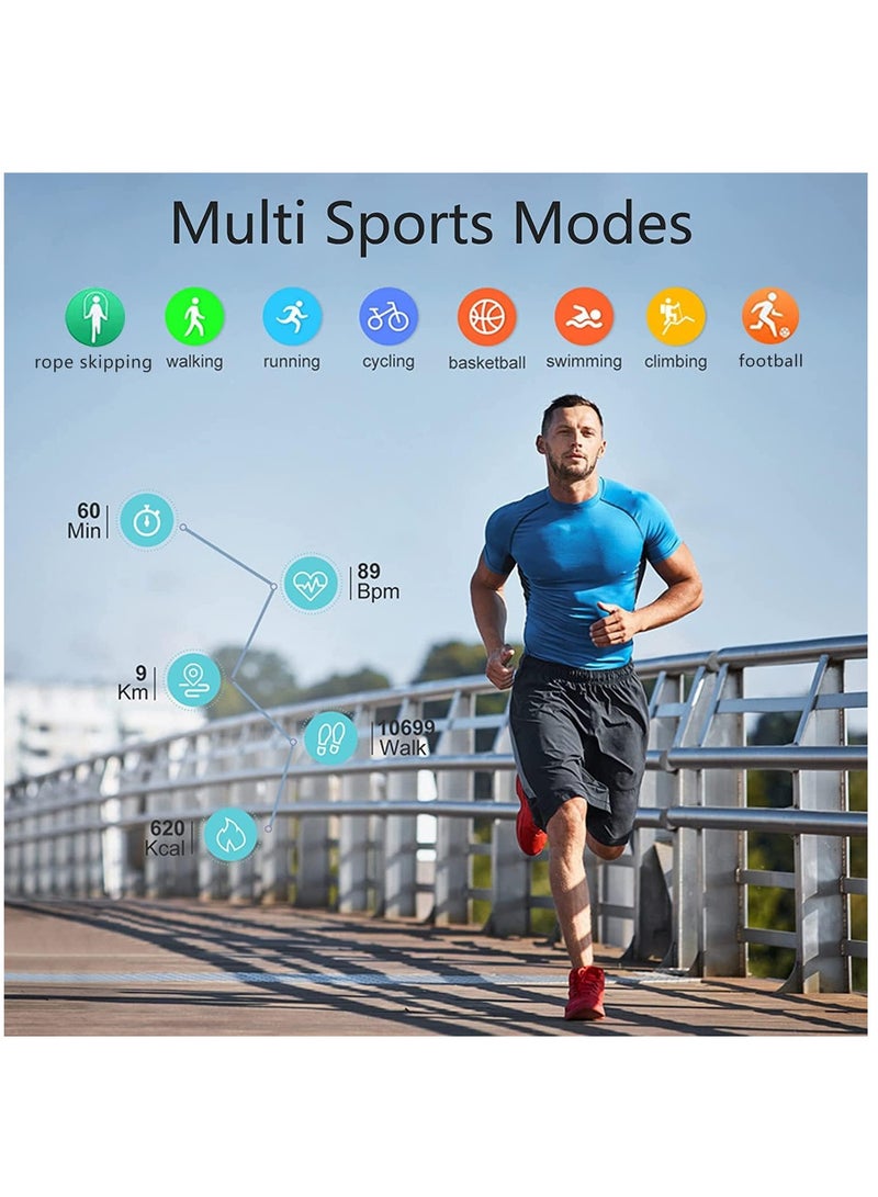 ساعة ZL02D الذكية ، 1.28 بوصة تلمس الشاشة تعقب مع تذكير الرسائل ، أوكسجين الدم ، ومراقبة معدل ضربات القلب ، وتحليل النوم ، وأساليب الرياضة لنظام Android iOS - Image 3