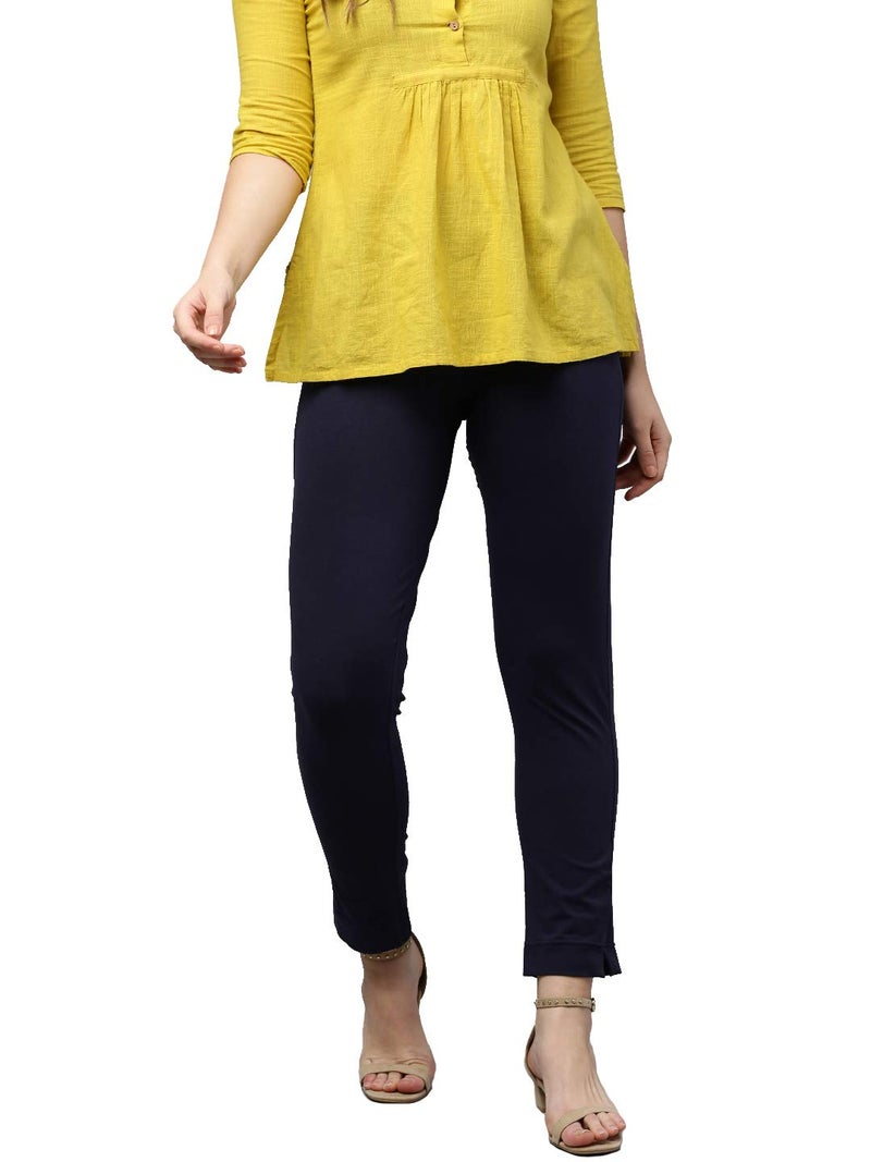 Lyra Women's Slim Fit Pants KURTIPANT_30_FS_1PC_Navy Blue_One Size_Navy Blue - Image 1