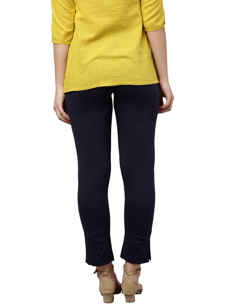 Lyra Women's Slim Fit Pants KURTIPANT_30_FS_1PC_Navy Blue_One Size_Navy Blue - Image 3