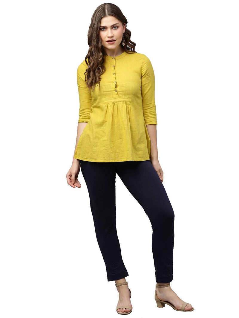 Lyra Women's Slim Fit Pants KURTIPANT_30_FS_1PC_Navy Blue_One Size_Navy Blue - Image 4