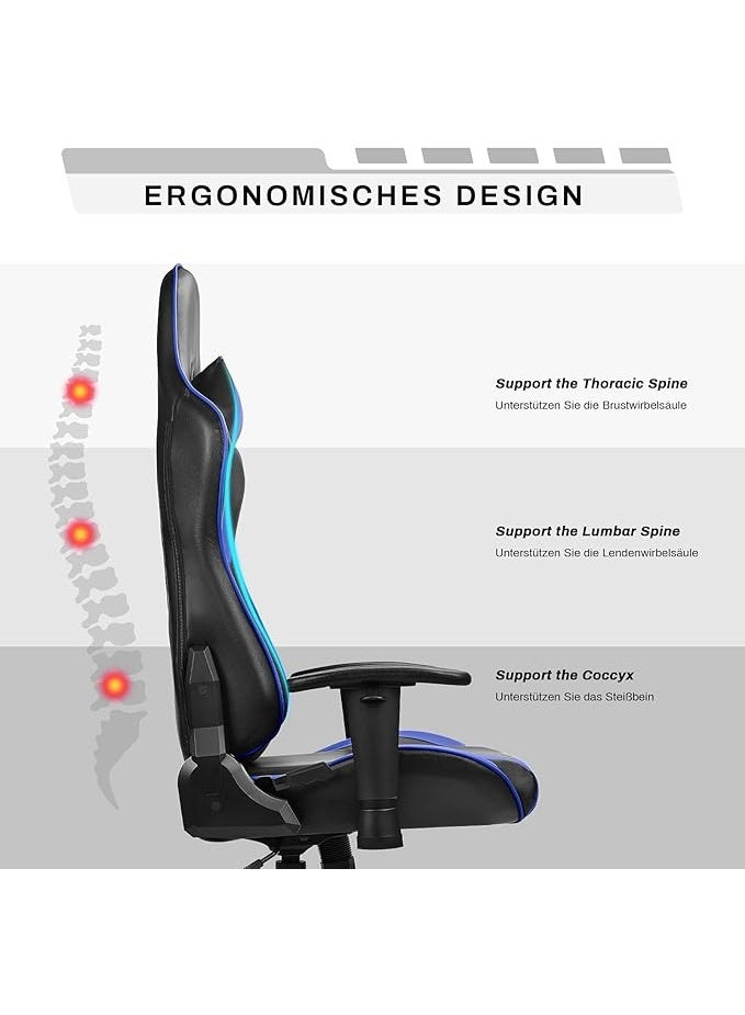 High-Back Gaming Chair for PC Setup, Adjustable Armrests and Ergonomic Support – Comfortable Chair for Work and Gaming - Image 2