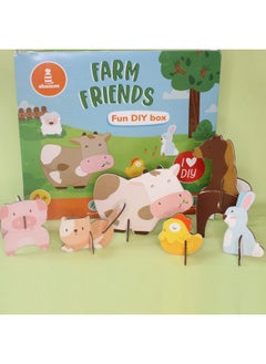 Shumee shumee DIY 3D Activity Box - Farm Themed (6 Years+) | Multicolor | All-in-one Kit | Safe for Children | Pretend Play | Eco Friendly | Handcrafted in India  - Image 2