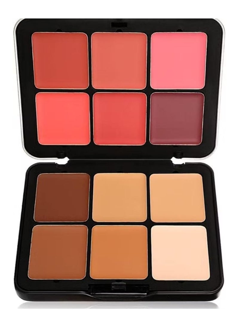 Ministar Ultra HD Palette Blusher And Contour creamy 60g - 12 Colors  - Image 1