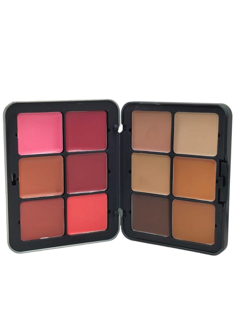 Ministar Ultra HD Palette Blusher And Contour creamy 60g - 12 Colors  - Image 2