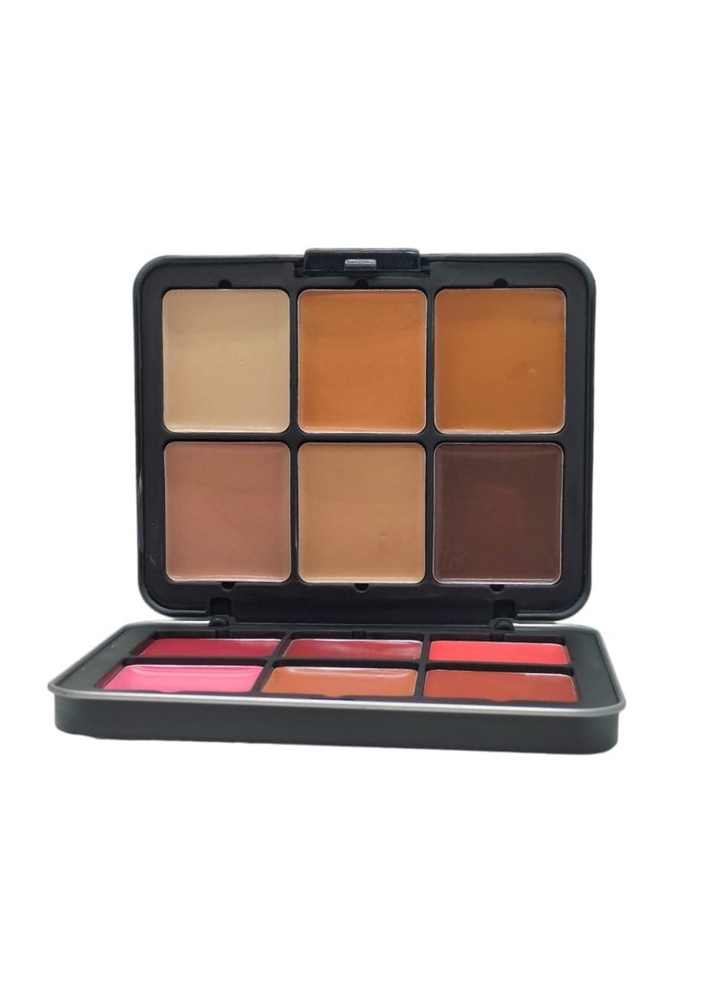 Ministar Ultra HD Palette Blusher And Contour creamy 60g - 12 Colors  - Image 4