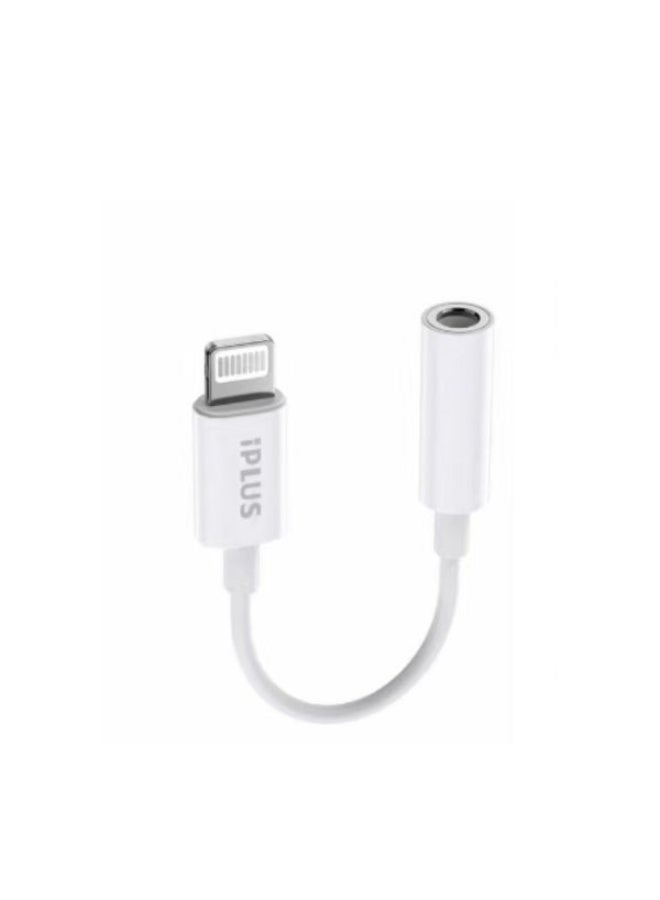 iPLUS HD Stereo AUX Adapter Convertor Cable 3.5mm to Lightning 10CM for iPhone - Image 1