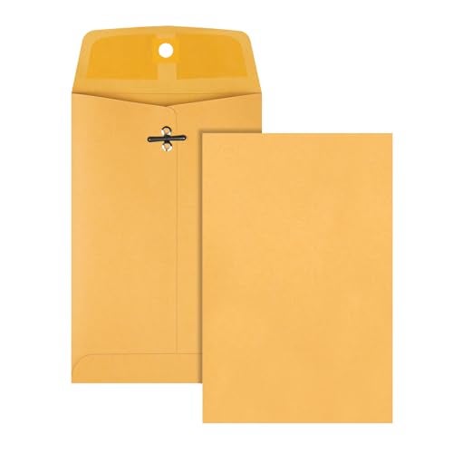 Quality Park 5 x 7-1/2 Clasp Envelopes, Clasp and Gummed Closures for Storing and Mailing, 28 lb Kraft Paper, 100 per Box (QUA37835) - Image 3