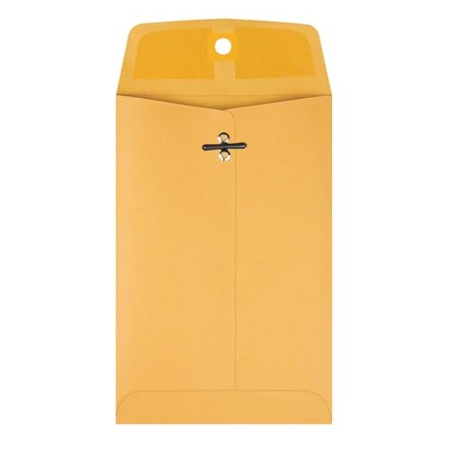Quality Park 5 x 7-1/2 Clasp Envelopes, Clasp and Gummed Closures for Storing and Mailing, 28 lb Kraft Paper, 100 per Box (QUA37835) - Image 2