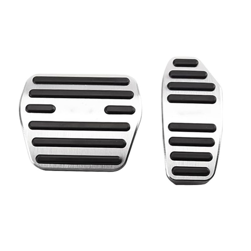 XITER with Rogue Logo 2 PiecesSet No Drilling Aluminium Alloy Gas Accelerator Pedal Covers Non Slip Brake Foot Pedal Pads for Nissan 20142026 Rogue20172022 Rogue Sport AccessoriesSilver - Image 2