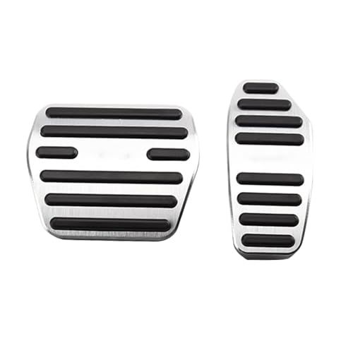 XITER with Rogue Logo 2 PiecesSet No Drilling Aluminium Alloy Gas Accelerator Pedal Covers Non Slip Brake Foot Pedal Pads for Nissan 20142026 Rogue20172022 Rogue Sport AccessoriesSilver - Image 1