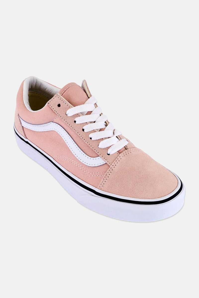 VANS Women Old Skool Lace Up Skate Shoes, Pink - Image 1