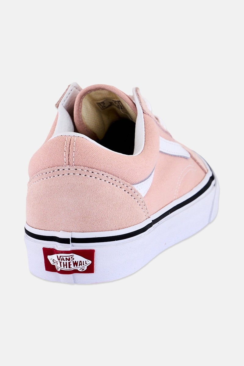 VANS Women Old Skool Lace Up Skate Shoes, Pink - Image 4