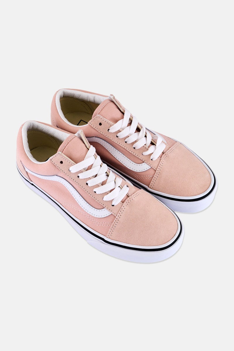VANS Women Old Skool Lace Up Skate Shoes, Pink - Image 2