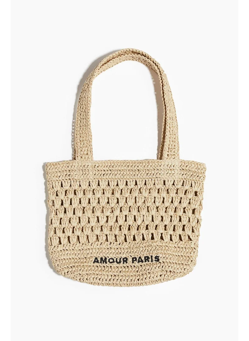 اتش اند ام Straw tote bag