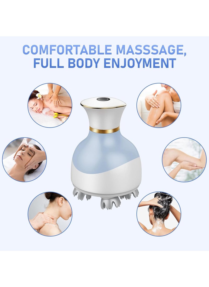 Ru syanl Electric Cordless Hair Scalp Massager with Kneading 84 Massage Nodes Handheld Portable Head Scratcher Massager for Hair Growth Deep Clean and Stress Relax and Dog Cat Massager  - Image 3