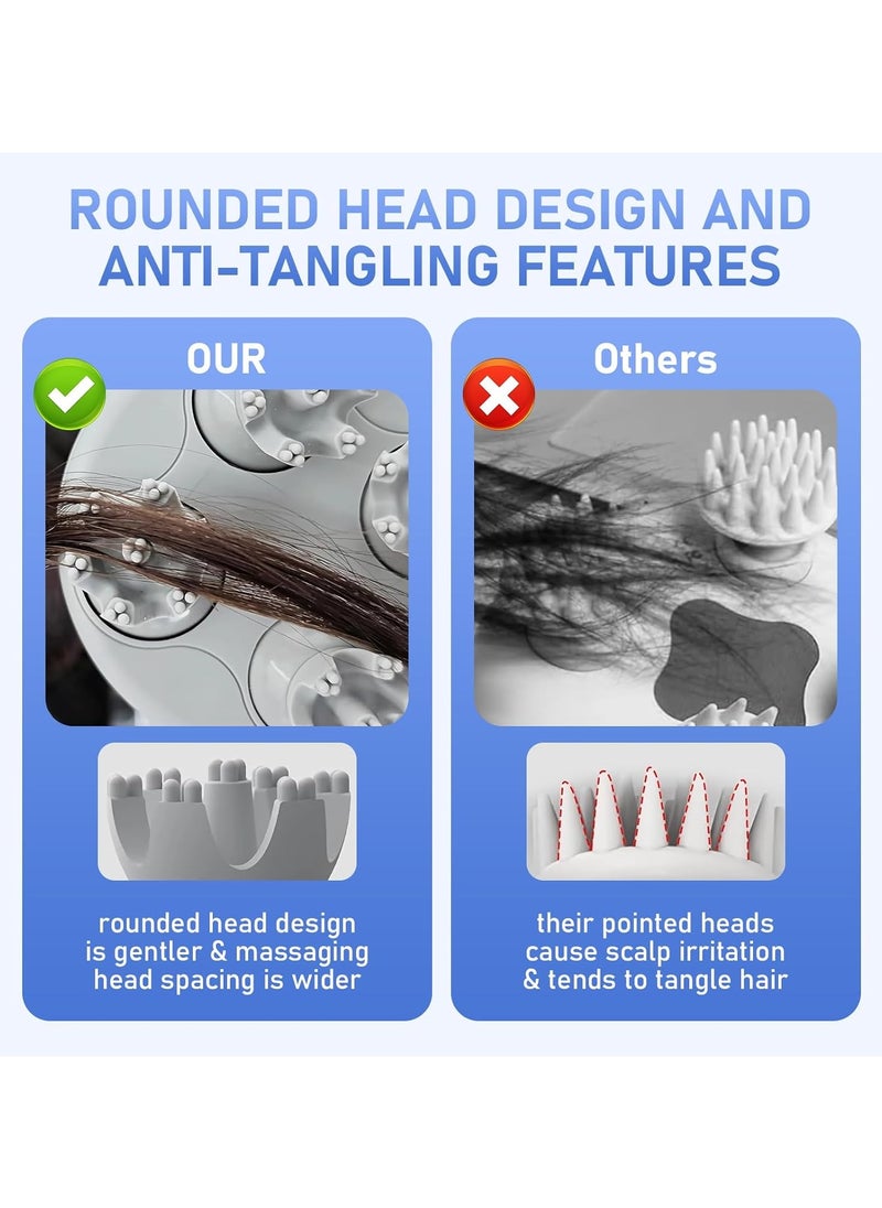Ru syanl Electric Cordless Hair Scalp Massager with Kneading 84 Massage Nodes Handheld Portable Head Scratcher Massager for Hair Growth Deep Clean and Stress Relax and Dog Cat Massager  - Image 5