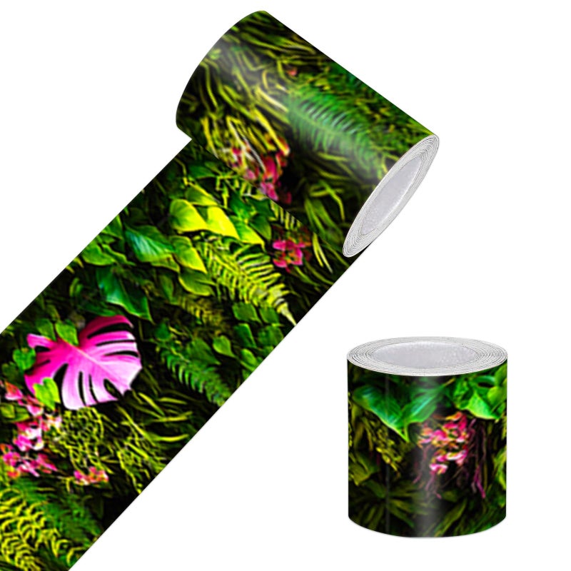 HOMETITUTE Wallpaper Border Peel and Stick Wall Decor PVC Tropical Jungle Wall Border 4x196 Inch Self Adhesive Wallpaper Borders for Bedroom Living Room Bathroom Paper Walls Decor Accent Strip - Image 2