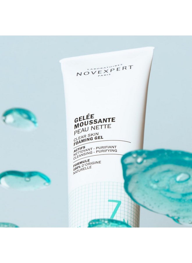 Novexpert Clear Skin Foaming Gel - Gentle Facial Cleanser With Zinc - Renews, Restores Skin - Deep Clean With Hydrating Face Wash - Vegan, Organic Skincare - 1.05 Oz  - Image 3