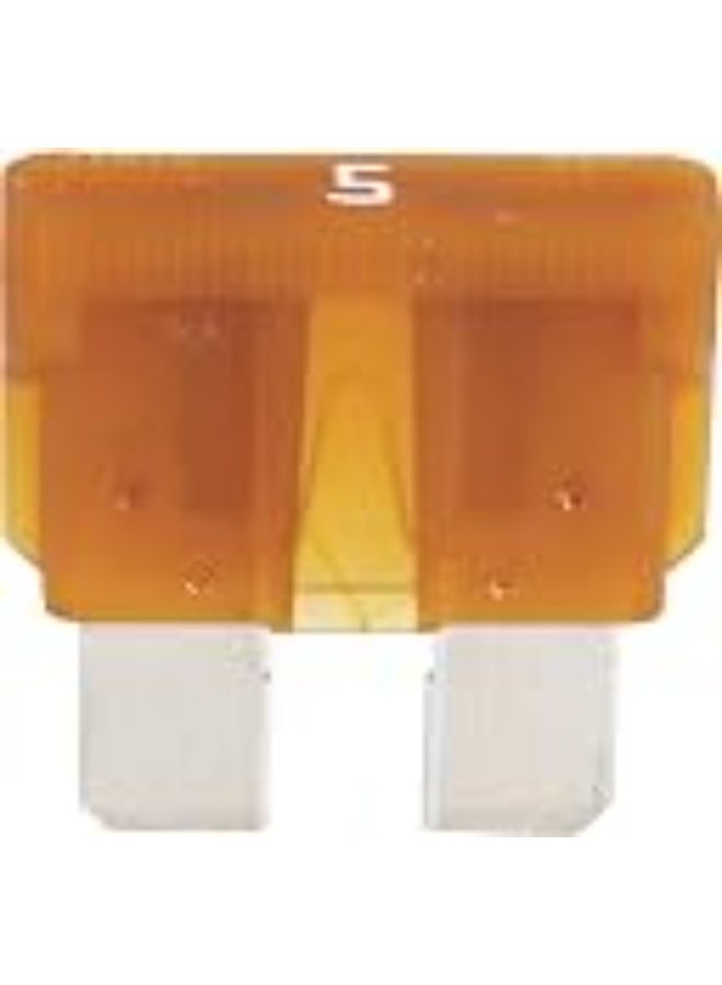 Lynacz Original Protect your vehicle’s electrical system with this high-quality 5 AMP ATC blade fuse set. Designed for reliable performance, these automotive fuses provide essential protection against overloads, short circuits, and electrical damage, helping to keep your car’s wiring and components safe.  This universal fit fuse set is suitable for most cars, trucks, SUVs, motorcycles, and other automotive applications that use standard ATC blade fuses. Built for durability and consistent conductivity, each fuse ensures stable current flow and quick response during electrical faults, reducing the risk of costly repairs.  Ideal for replacing blown fuses or keeping as a spare set in your emergency kit, this 5-piece fuse pack offers dependable protection and long-lasting performance for everyday driving needs. - Image 2