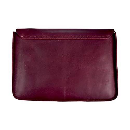 Hide & Drink, Vintage Folder Document Holder, File Case, A5 Binder, Envelope Portfolio, Full Grain Leather, Handmade, Sangria - Image 4