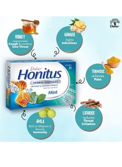 Dabur Honitus Herbal Lozenges With Honey And Ayurvedic Mint Flavor 24 Lozenges  - Image 4
