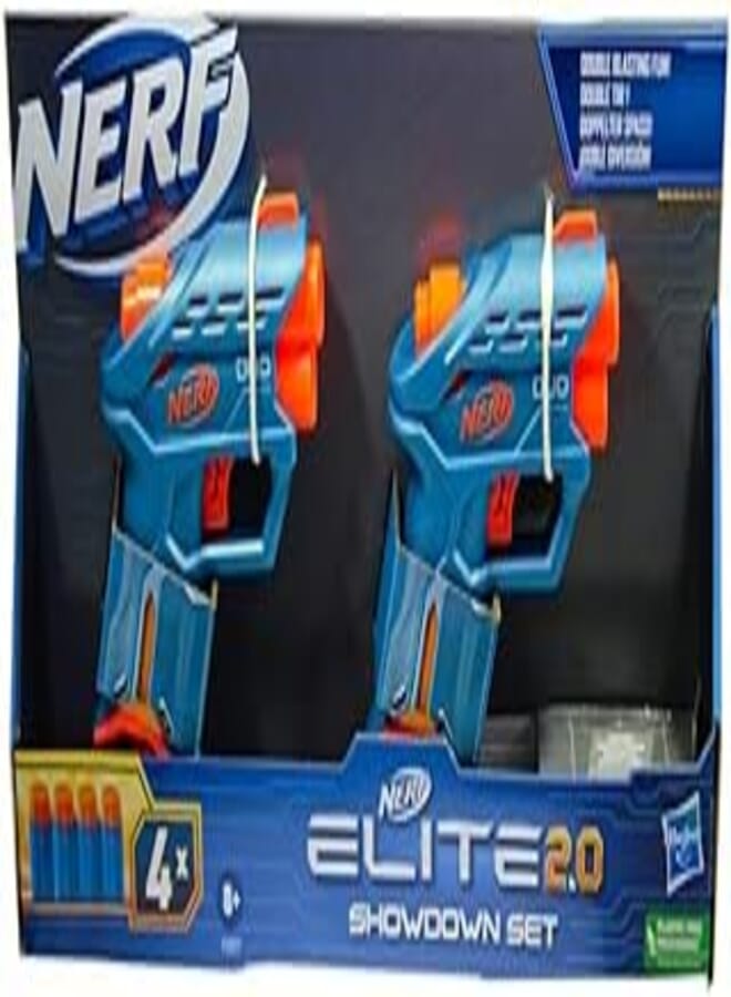 Hasbro F5027 Nerf Elite 2.0 Showdown Set, Blue/Orange