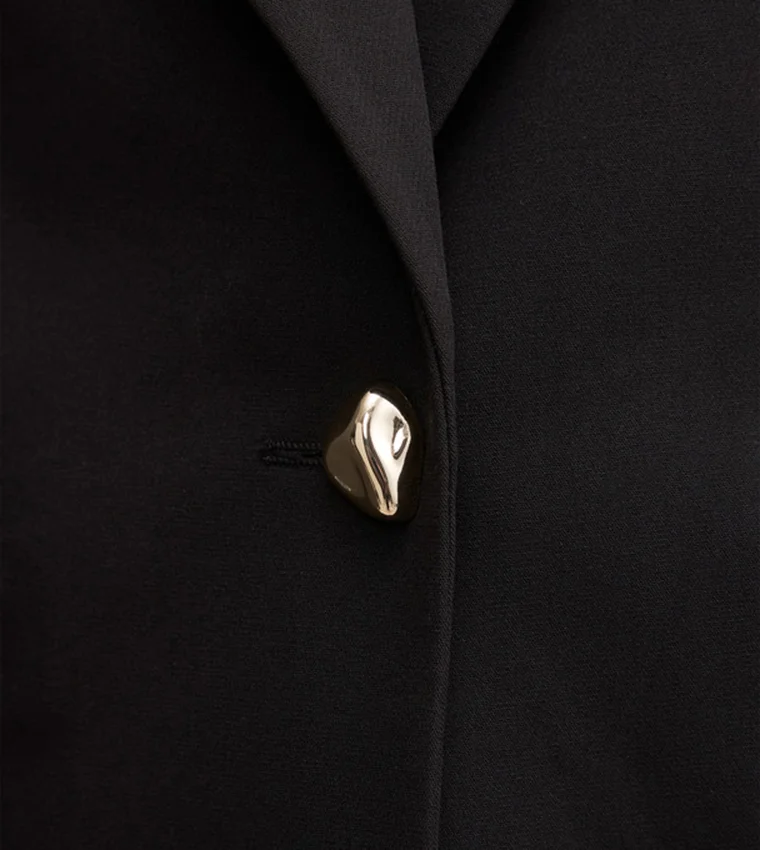 فورايفر نيو Trixie Petite Gold Button Blazer