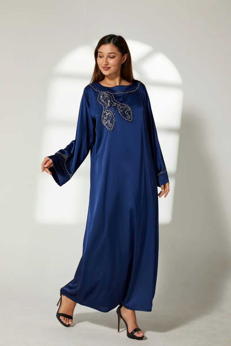Moistreet  Embroidered Flared Sleeve Kaftan for Women | Best Price UAE