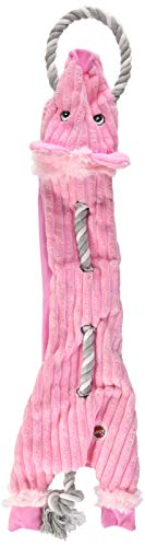 SPOT Skinneeez Barnyard Tug Dog Toy Rope Design for Strong Chewers Squeaker Crinkle StuffingFree Tug Toy for Medium to Large Dogs Puppies 23 inch Style Varies - Image 1