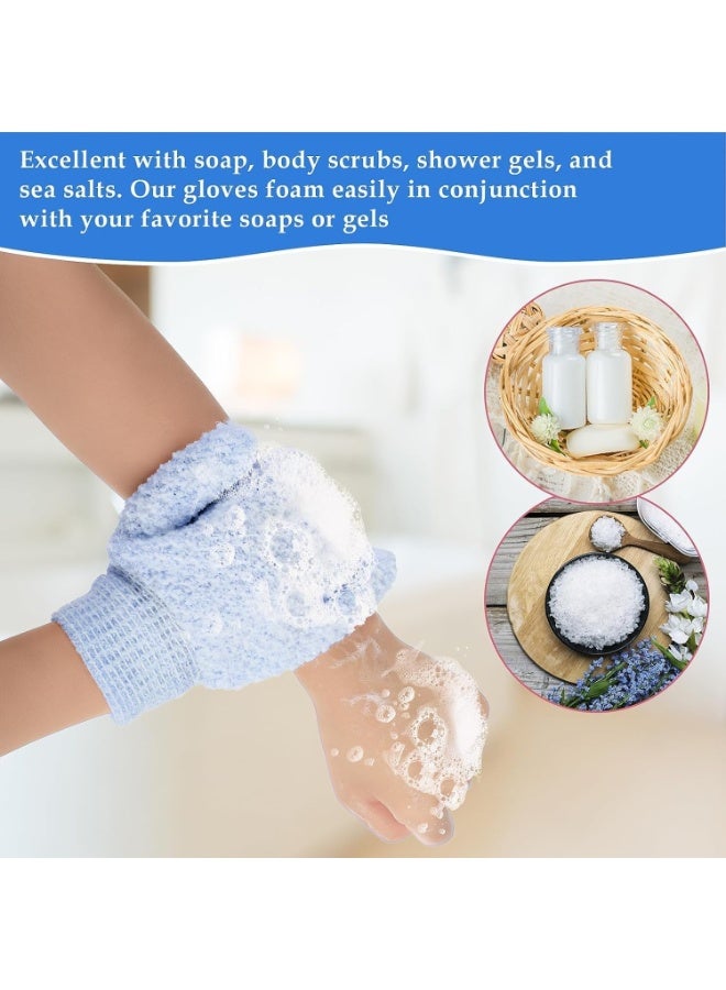 قفاز تقشير بالليفة - قفاز استحمام للجسم - ينعم البشرة ويزيل الشوائب - تنظيف عميق وتقشير للبشرة - تصميم متعدد الألوان - Image 3