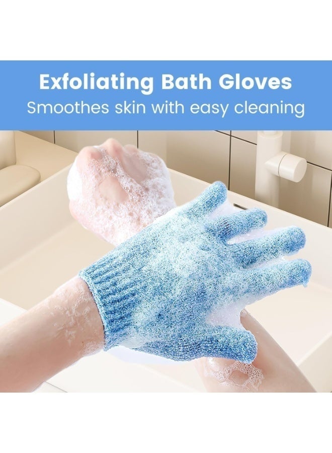 قفاز تقشير بالليفة - قفاز استحمام للجسم - ينعم البشرة ويزيل الشوائب - تنظيف عميق وتقشير للبشرة - تصميم متعدد الألوان - Image 5