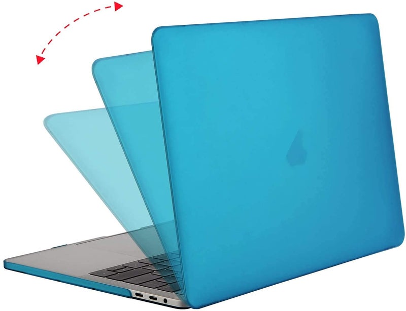 Moca Hard Shell Case for MacBook Air 13 inch M1 A2337 A2179 A1932 [2022, 2021-2018 Release] with Retina Display Touch id Slim Lightweight Matte Scratch Resistant (Aqua) - Image 3