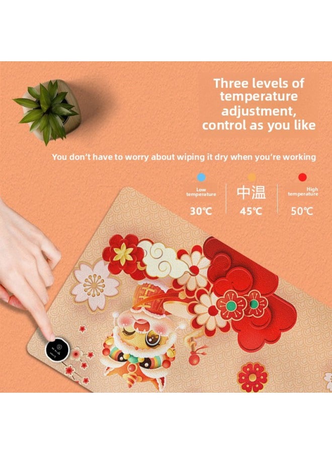 Winter Essential Year Of The Snake Fever Mouse Pad Warm Table Pad Desktop Waterproof Pad Student Writing Pad Warm Customizable-Color:36*60*0.2cm [small Size]-Pattern:11