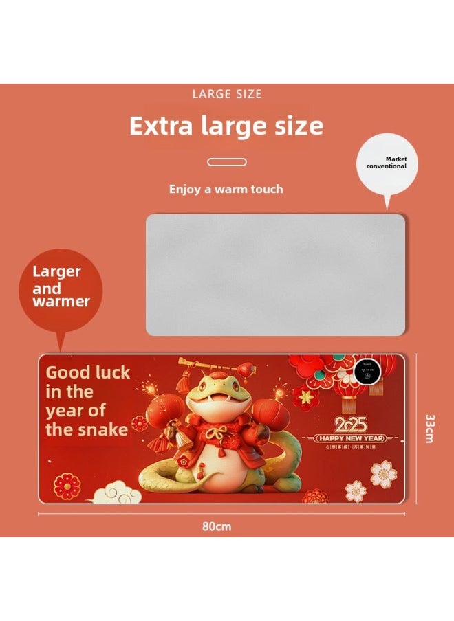 Winter Essential Year Of The Snake Fever Mouse Pad Warm Table Pad Desktop Waterproof Pad Student Writing Pad Warm Customizable-Color:36*60*0.2cm [small Size]-Pattern:11