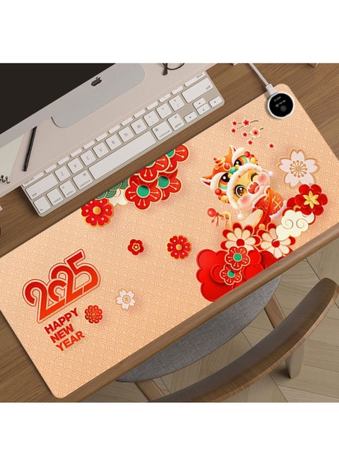 Winter Essential Year Of The Snake Fever Mouse Pad Warm Table Pad Desktop Waterproof Pad Student Writing Pad Warm Customizable-Color:36*60*0.2cm [small Size]-Pattern:11